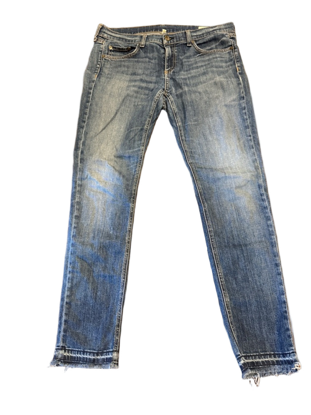 rag & bone Women's Skinny Raw Hem Blue Denim Jeans Size 29